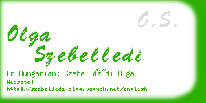 olga szebelledi business card